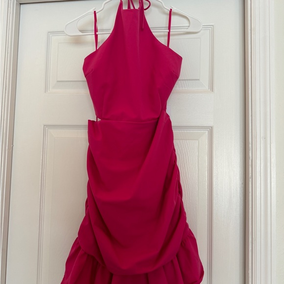 ARIANE PLEATED HALTER MINI DRESS - Picture 3 of 5